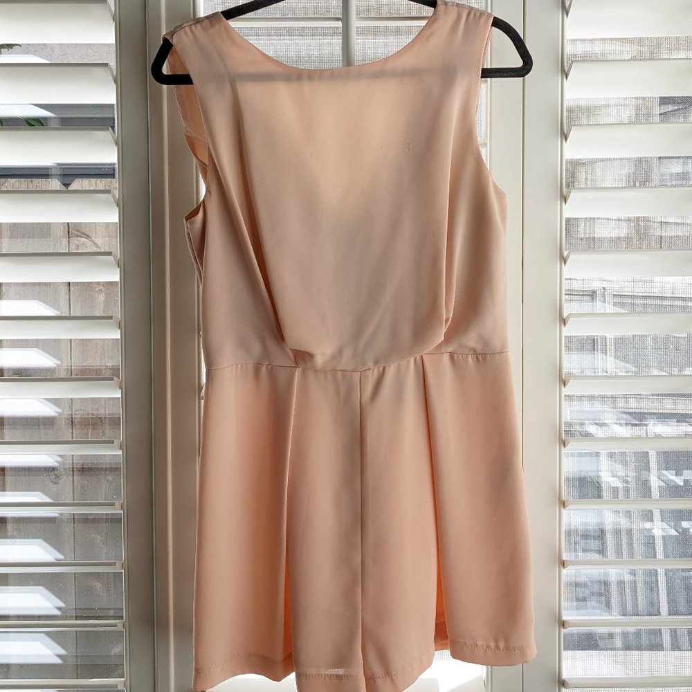Pink romper mini dress
